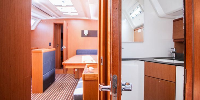 Inside a yacht